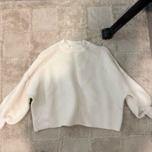 Ellison Ivory Ribbed Knit Top